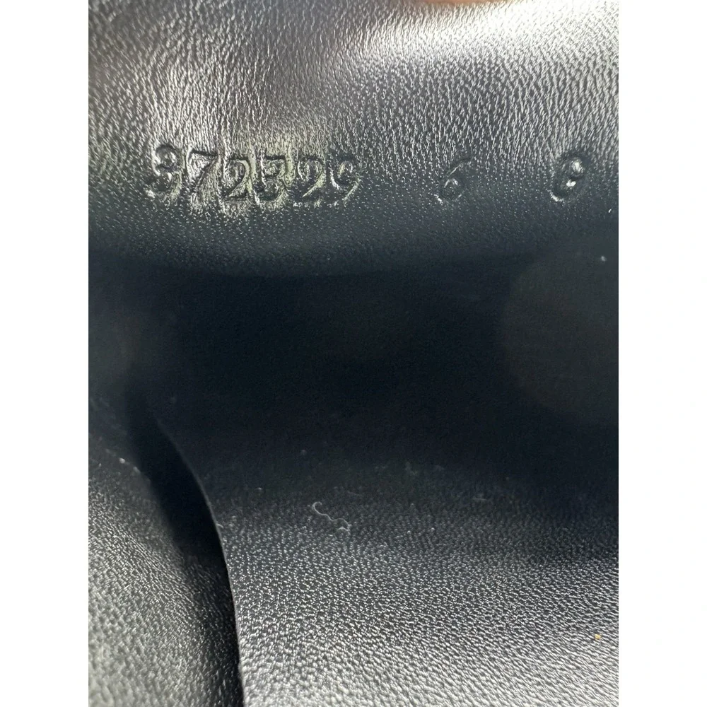 Gucci Black Guccissima Leather‎ Penny Loafers Size 6